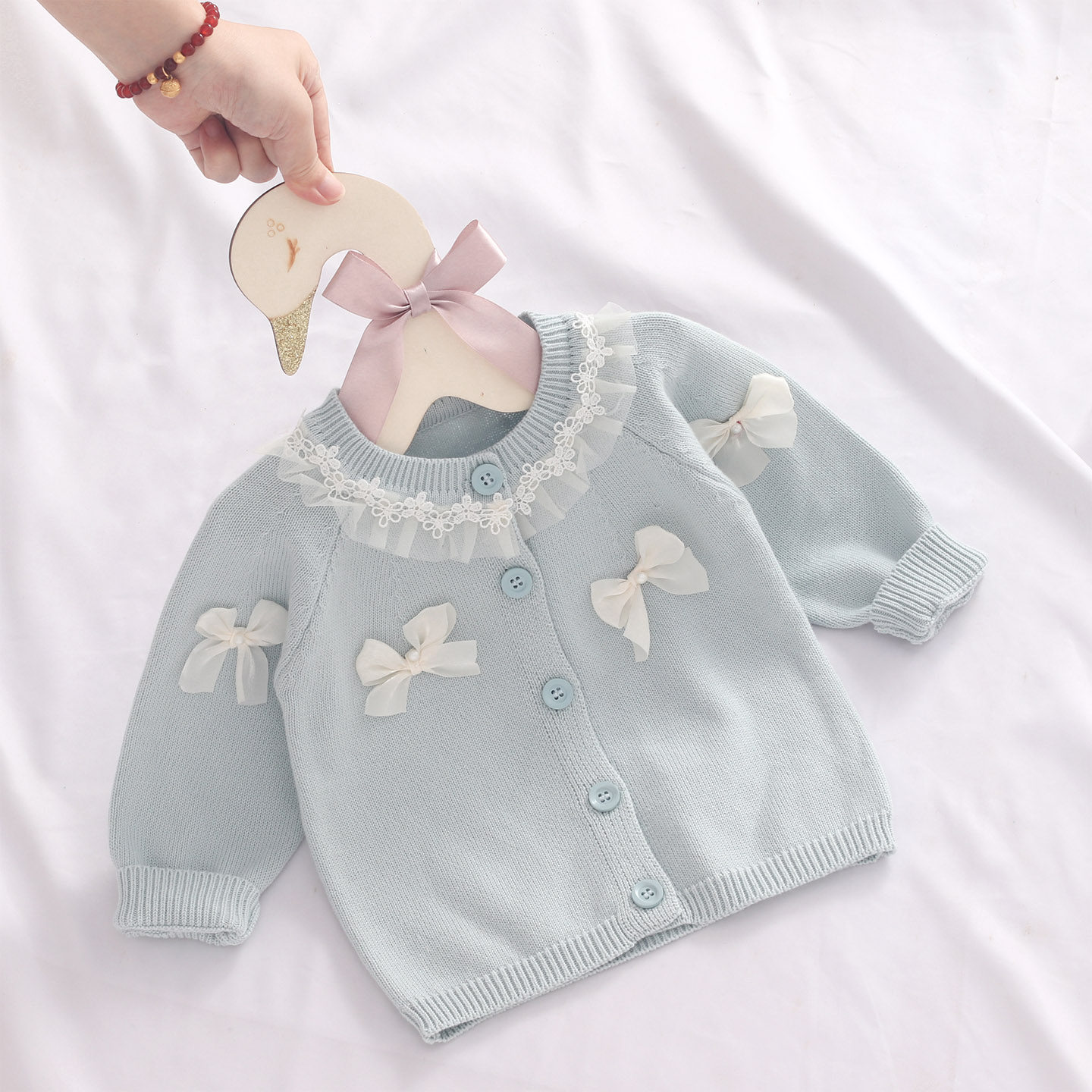2025新款女童针织开衫纯棉3岁宝宝毛衣6月婴儿外套公主洋气春秋装,淘宝优惠券,粉丝福利购,淘宝优惠卷
