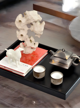 宋式美学台面托盘苔藓茶具组合