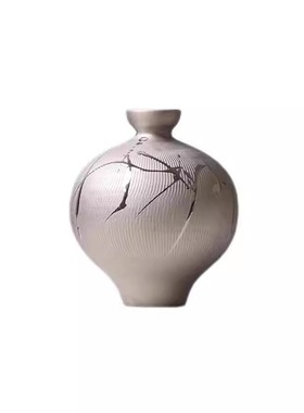 新中式样板房入户玄关装饰画组合端景台装饰柜盆景白玉狮子摆件