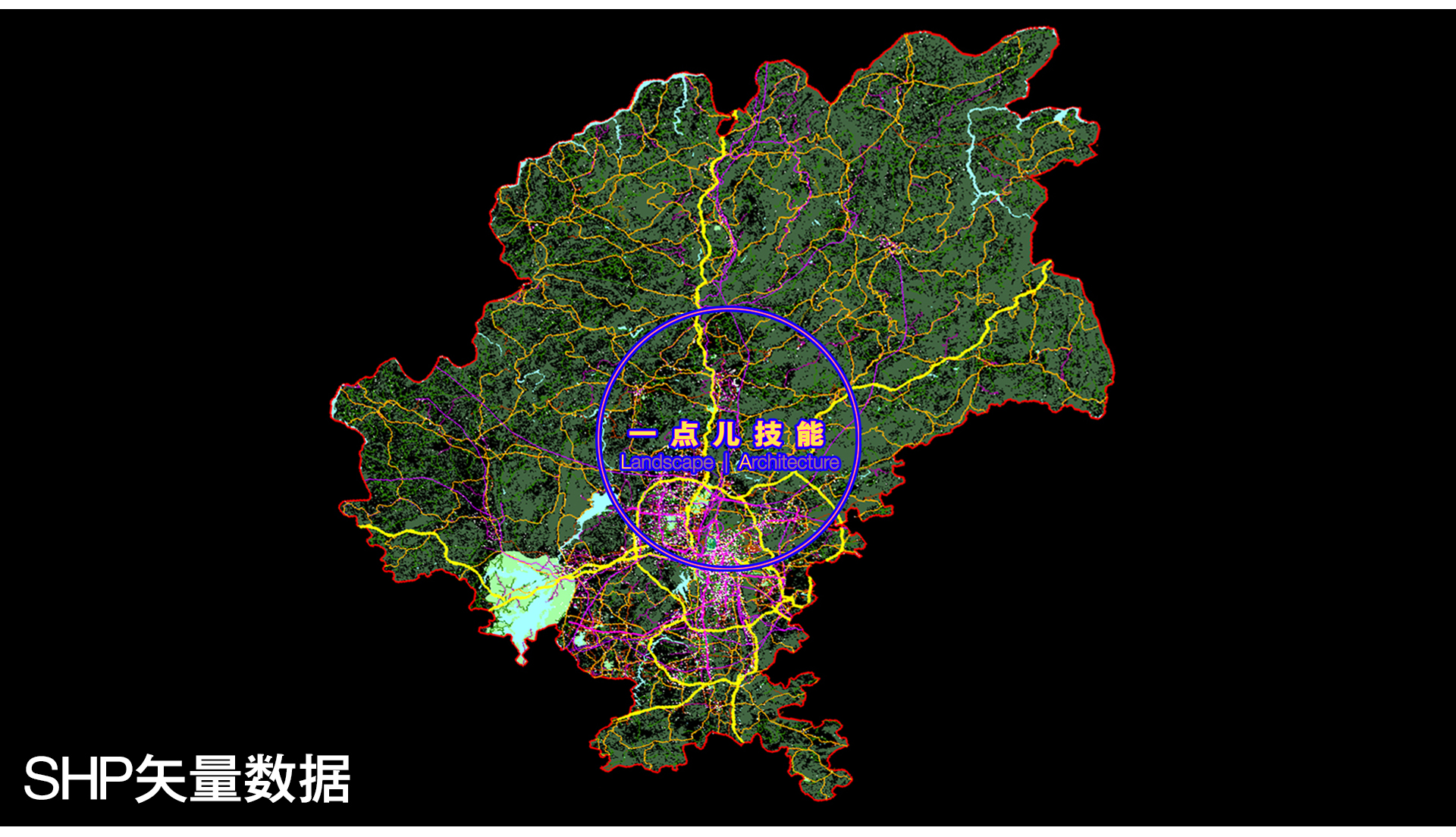 贵阳城市GIS数据SHP矢量建筑用地CAD绿地路网水系行政区划POI DEM - 图1