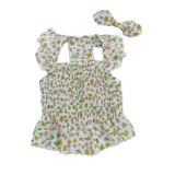 Эластичная мини-юбка, тонкая майка топ, цветочный принт, эффект подтяжки