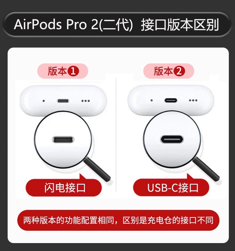 新款Apple/苹果 AirPods Pro (第二代) 无线蓝牙耳机 airpodspro2 - 图0