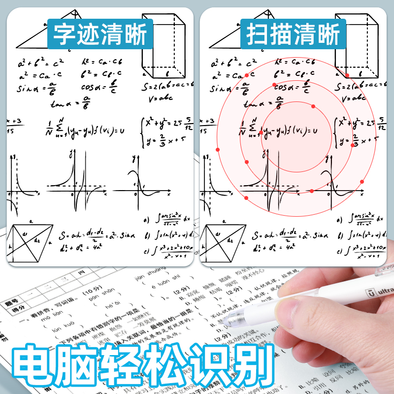 晨光优品中性笔高颜值秒干刷题笔黑笔速干笔st头按动中性笔0.38mm超精细尖锥黑科技黑色中性笔文具用品水笔 - 图2