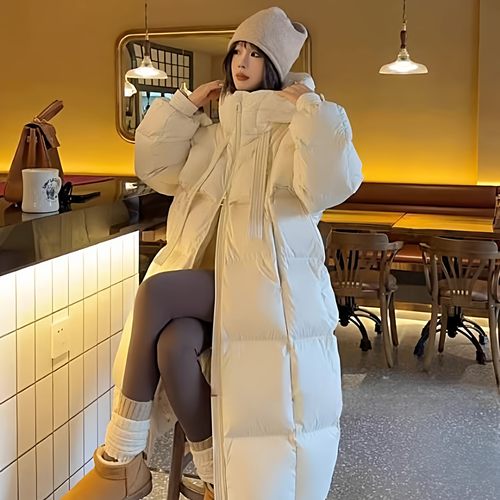 大码女装胖妹妹冬季超轻盈保暖羽绒棉服女宽松显瘦好质量棉衣外套 - 图2