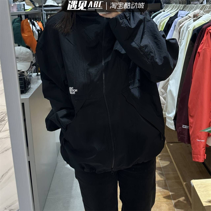 THENORTHFACE北面24新款宽松有型显瘦防风情侣冲锋衣外套NJ3LQ03 - 图1