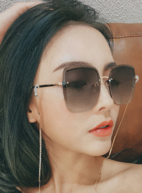 无框墨镜FITFORYOU显瘦女太阳镜