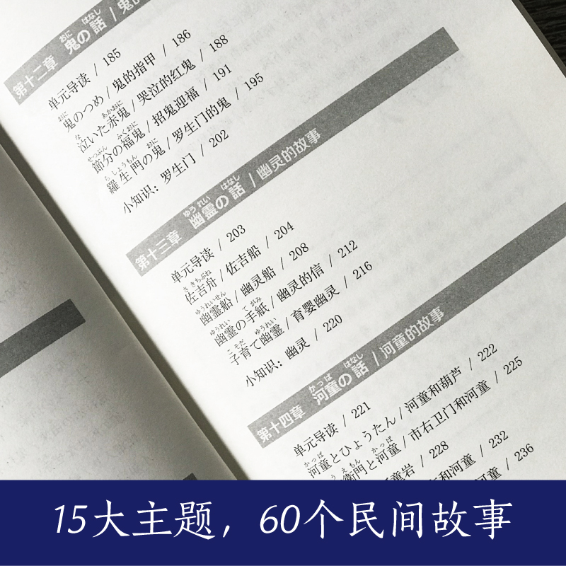 晨读夜诵每天读一点日文日本民间故事大全集有声版日汉对照读物日语文学小说中文翻译阅读书籍-图1