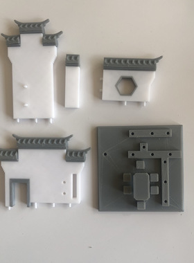 微缩中国风仿古徽派建筑马头墙