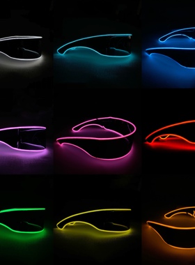 未来科技感炫酷墨镜发光赛博朋克