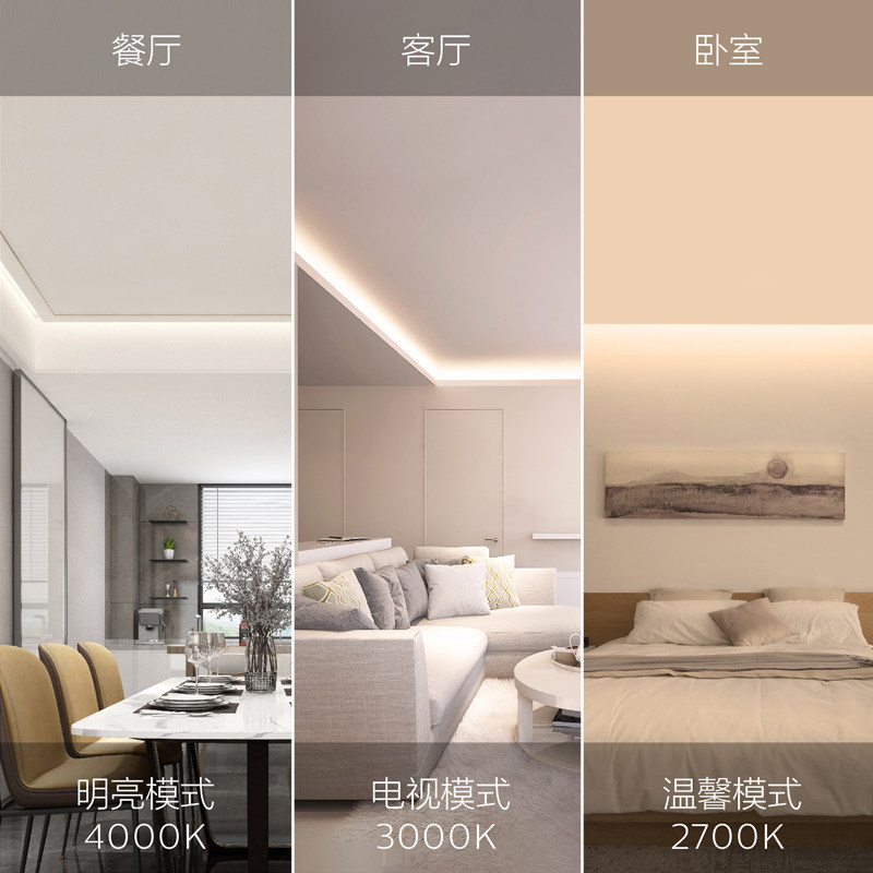 飞利浦智能led灯带变色调光客厅吊顶智奕贴片线条灯220v,淘宝优惠券,粉丝福利购,淘宝优惠卷