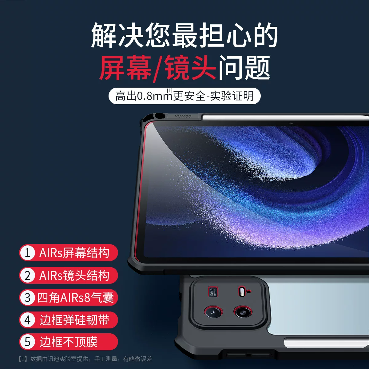 Подходит для Xiaomi Pad 6 pro чехол защитная крышка прозрачная против падения