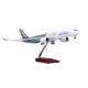 Simulated aircraft model with wheels and lights Airbus A350 prototype carbon fiber civil aviation aircraft toy