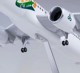 Assembled passenger aircraft simulation model aircraft resin ornaments Spring Airlines A320 aircraft model with lights and wheels that can slide