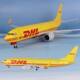 Simulated alloy aircraft model DHL DHL Air Cargo Boeing 737 model aircraft gift collection ornaments