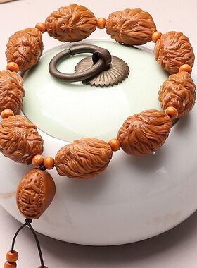 橄榄核雕刻单圈文玩手串大神归来悟空手链百态表情男女款手链礼物