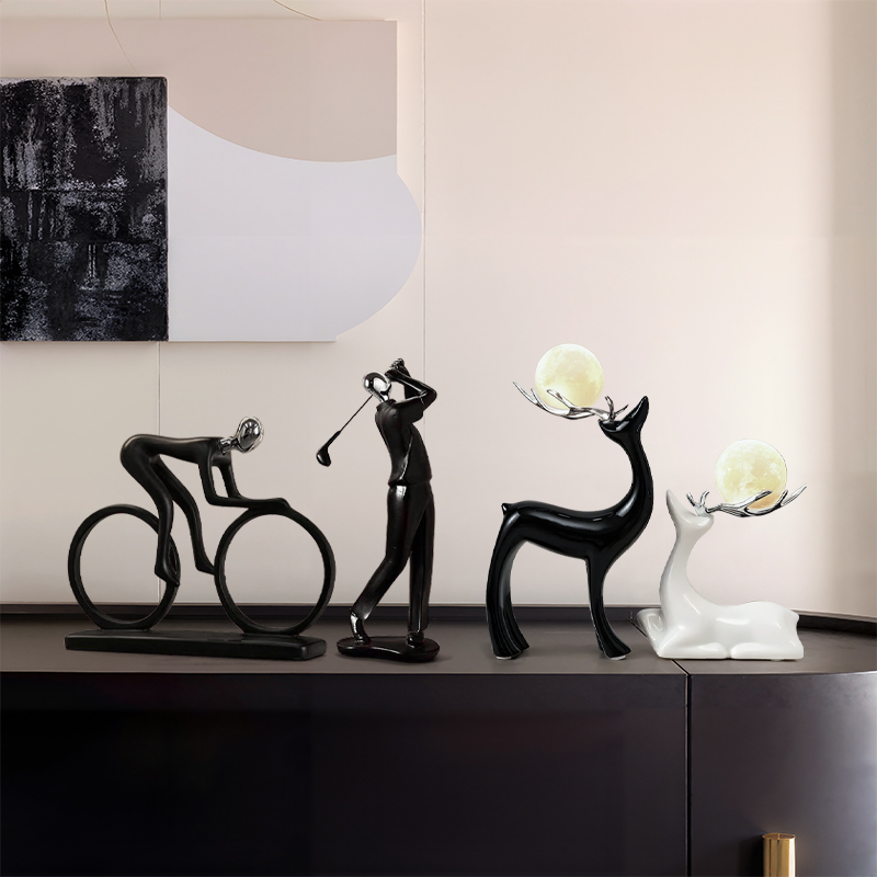现代简约抽象人物艺术品摆件家居酒柜客厅玄关办公室装饰品摆件 - 图1