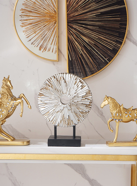 轻奢招财马新中式风酒柜装饰品