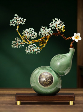 现代简约紫水晶葫芦摆件乔迁礼品