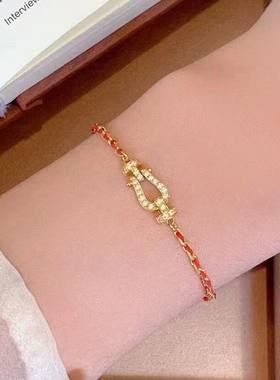 新年转运红绳手链女简约小众中国风叠戴编织手绳幸运本命年饰品