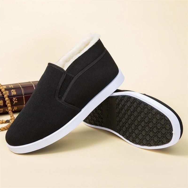 伊凝森時尚男裝專營大D棉鞋高筒V加絨加厚防寒戶外休閒棉鞋蹬男布,淘宝优惠券,粉丝福利购,淘宝优惠卷