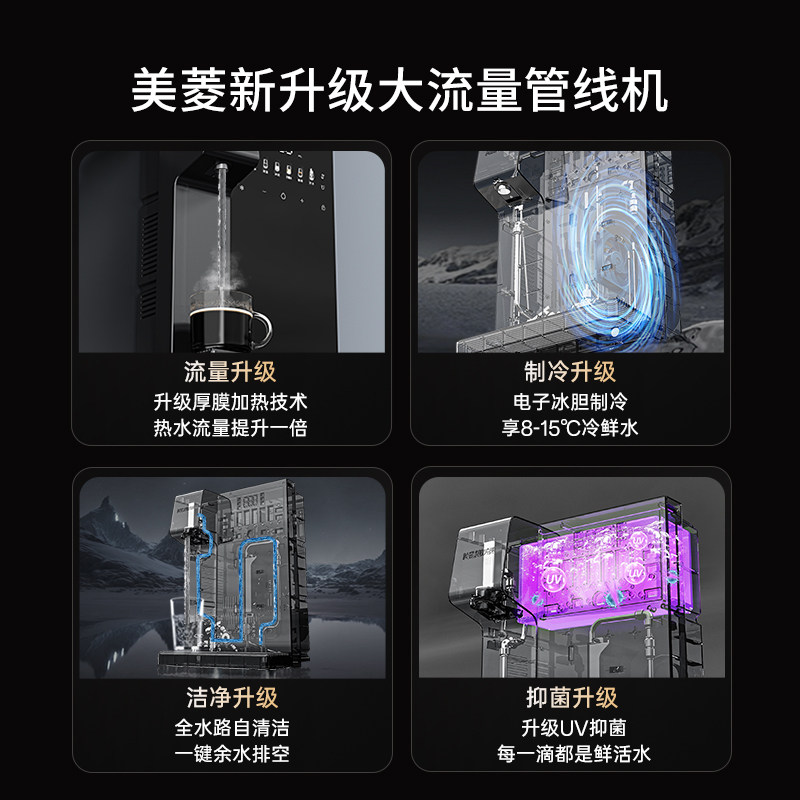 美菱冷热管线机壁挂式家用即热饮水机2025新款餐边柜大流量直饮机,淘宝优惠券,粉丝福利购,淘宝优惠卷