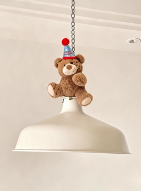 可爱小熊吊灯装饰摆件门把手挂件家用创意装饰品氛围感家居布置