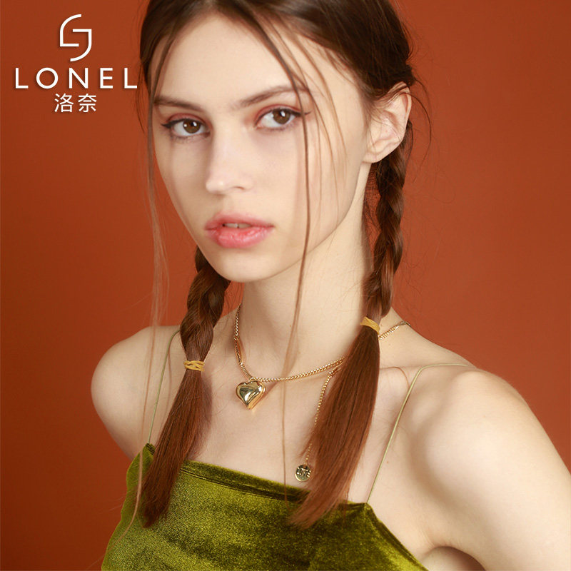 爱心女2020年新款潮轻奢小众锁骨链 lonel洛奈项链