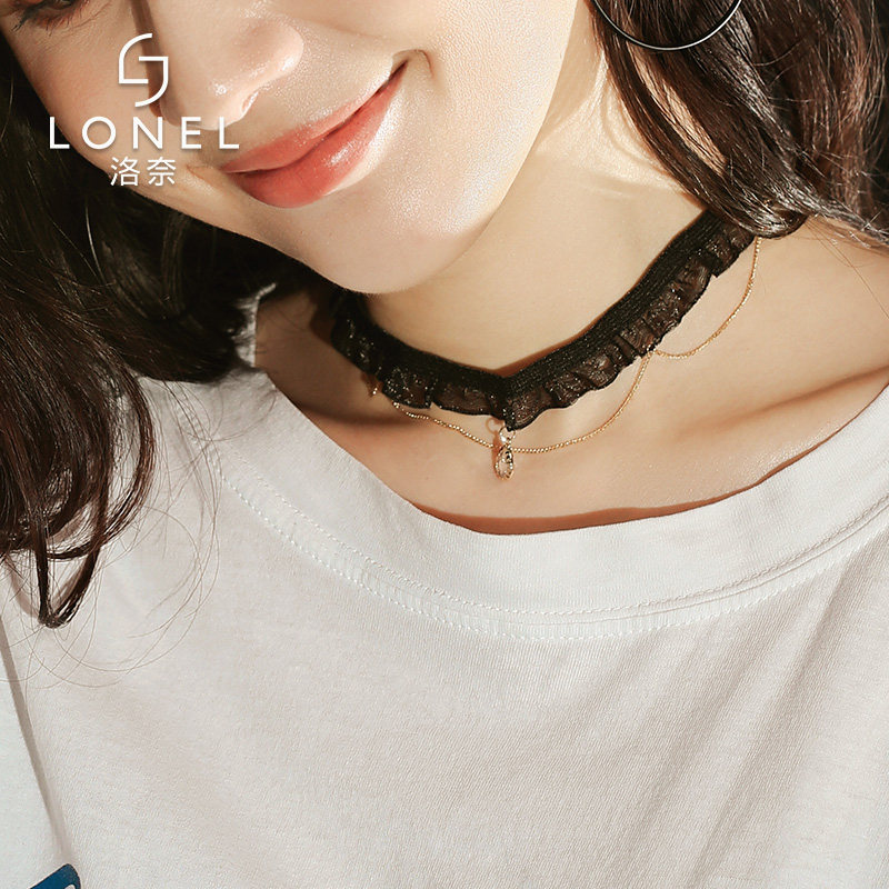 女短款网红简约时尚百搭个性锁骨链 lonel洛奈项链