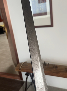 不锈大马士革钢一体锻打环首刀白铜精雕装具黑檀木龙泉唐刀未开刃