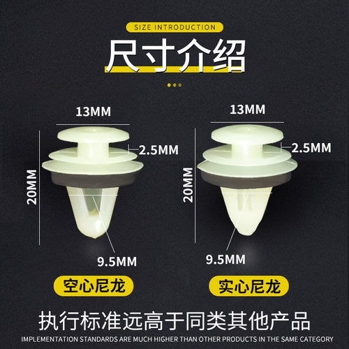 通用汽车门板卡扣加强加粗尼龙内饰挡护板侧裙边车用塑料卡子配件 - 图3