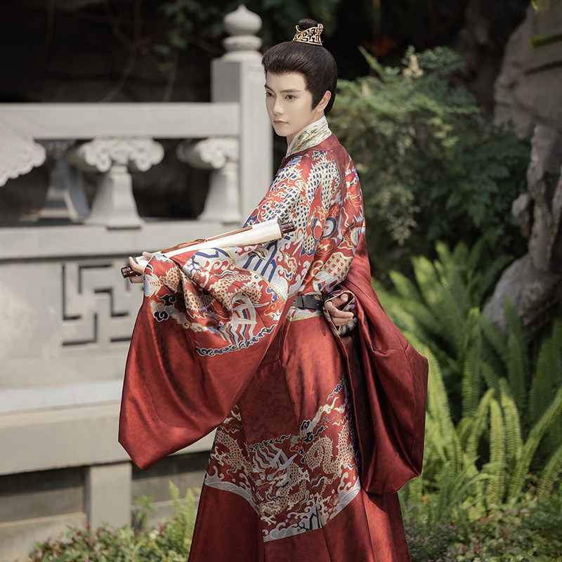 卿如故原创汉服御赐蟒袍红色仿妆花明制圆领袍男款汉婚服暗纹复原,淘宝优惠券,粉丝福利购,淘宝优惠卷