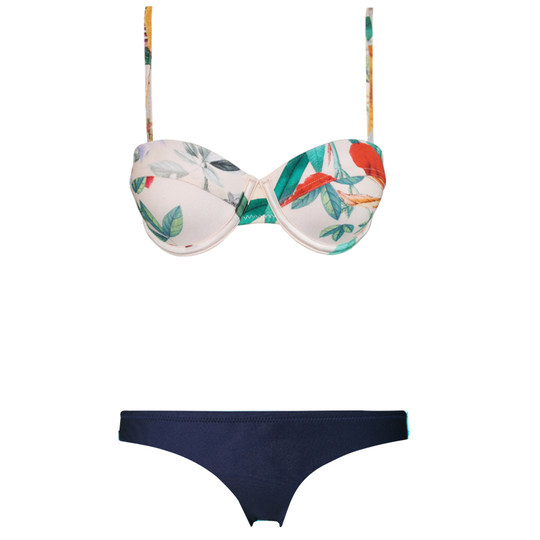 Australian large and small breast steel ring beach vacation bikini