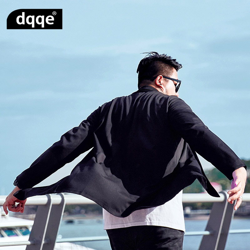 潮牌大码男装胖子加肥加大号宽松 dqqe风衣