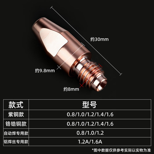 欧式36KD气保焊枪配件二保焊导电嘴501D水冷焊嘴铝焊丝机器人紫铜 - 图3