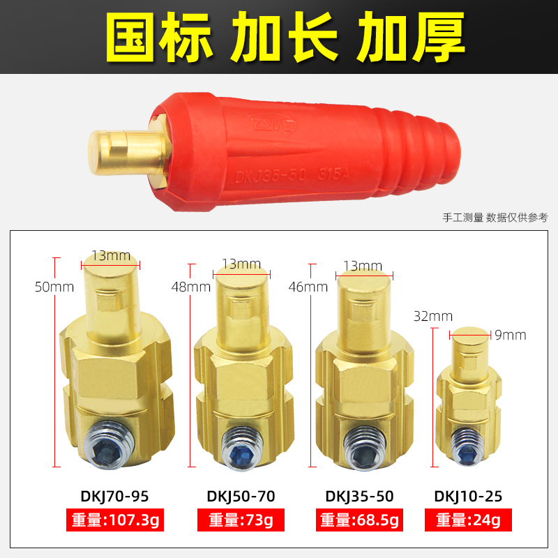 电焊机快速接头线柱欧式焊把线快速接头配件公母电缆专用插头插座 - 图2