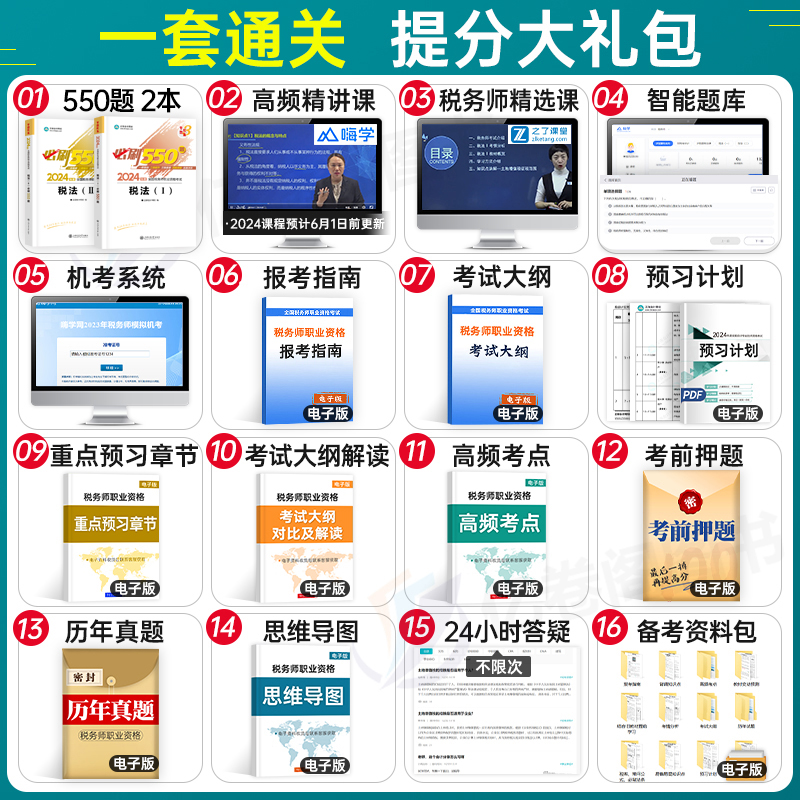 2024年注册税务师必刷550题注税考试税一税法二习题资料轻一1教材正保应试指南历年真题库24财务与会计涉税服务实务法律章节练习题 - 图1