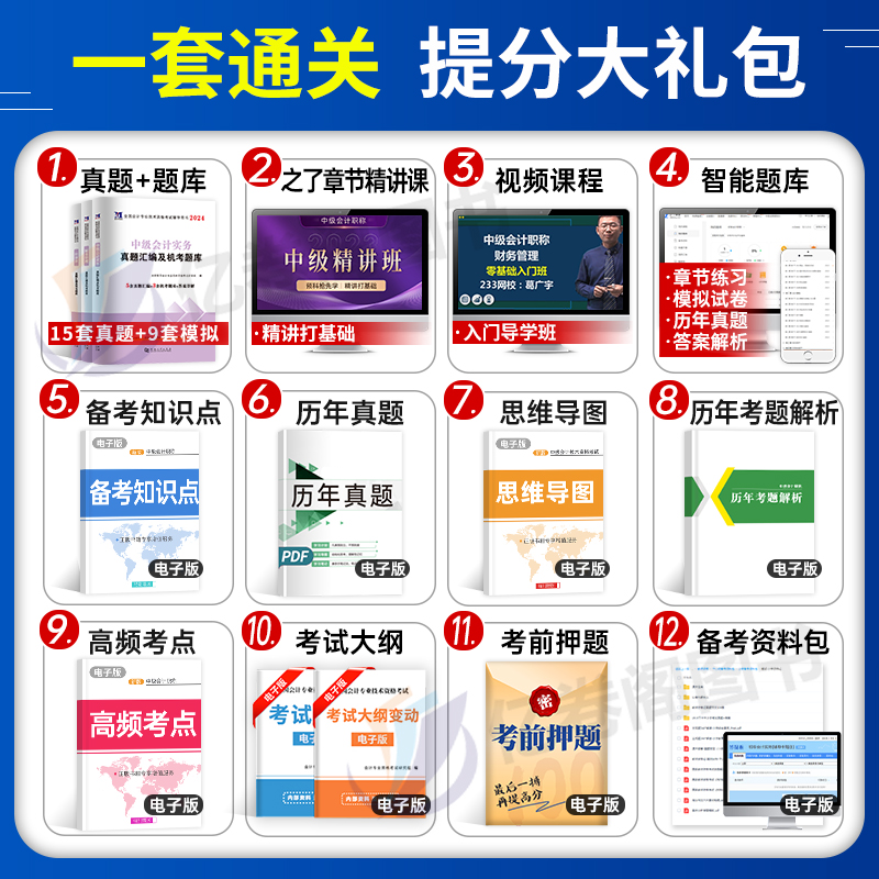 2024年中级会计师职称考试历年真题库模拟试卷24实务经济法财管财务管理官方教材书习题章节练习题试题刷题轻一习题册毕过中会纸质-图2