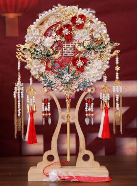 手工送姐妹结婚礼物中式新娘团扇