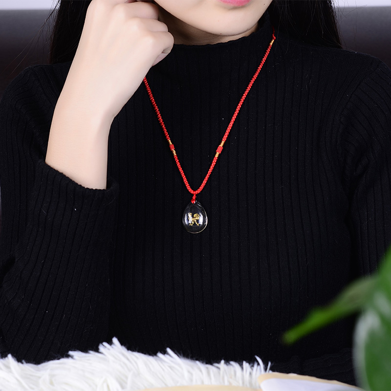 项坠饰品配 男女款 晶档十二生肖鸡狗仿水晶吊坠本命年红绳项链 项坠饰品配 男女款 晶档十二生肖鸡狗仿水晶吊坠本命年红绳项链