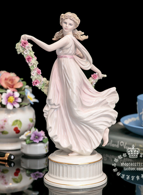 wedgwood手工跳舞女神人物雕塑