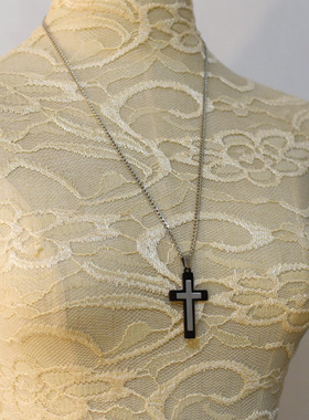 朋克哥特立体十字架项链亚文化