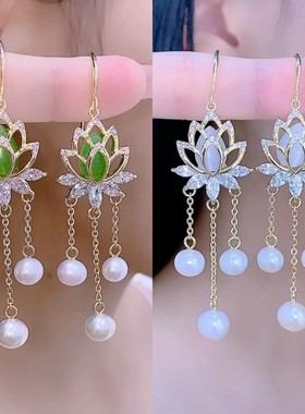 步步生莲珍珠高档项链气质优雅