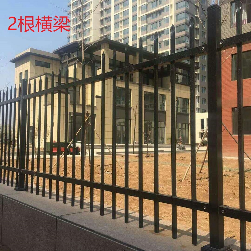 锌围墙护栏铁艺学校区户外小栅栏钢别墅庭院隔离栏杆工厂围挡围栏