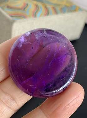 天然紫水晶吊坠圆形项坠