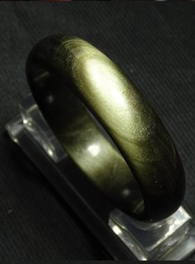 千蕊金曜石双彩眼黄光实物手镯