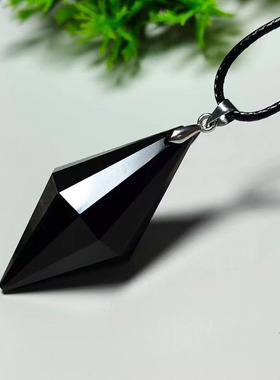 天然紫水晶吊坠两头尖