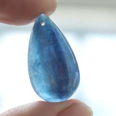 千蕊天然蓝晶石裸石挂件实物项坠 千蕊饰品项坠/吊坠