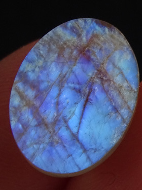 月长石天然天然蓝光月长石戒指