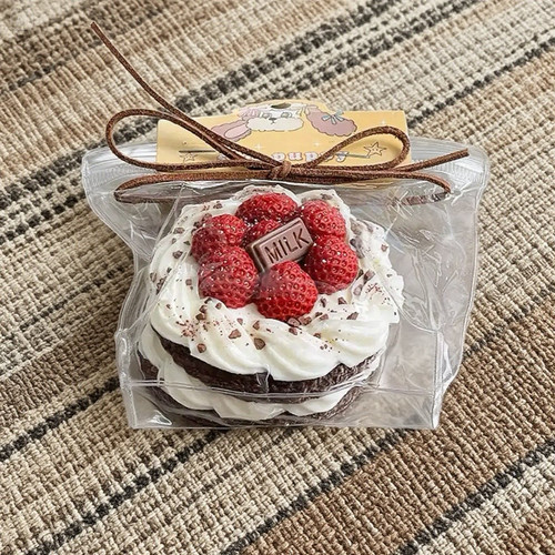 可爱草莓蛋糕造型捏捏乐 慢回弹解压玩具 少女心萌趣小摆件 - 图2