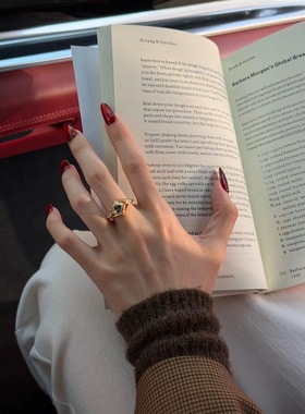 水贝黄金镶嵌莫桑钻菱形方钻戒指女款足金999棱光方糖戒指送礼物